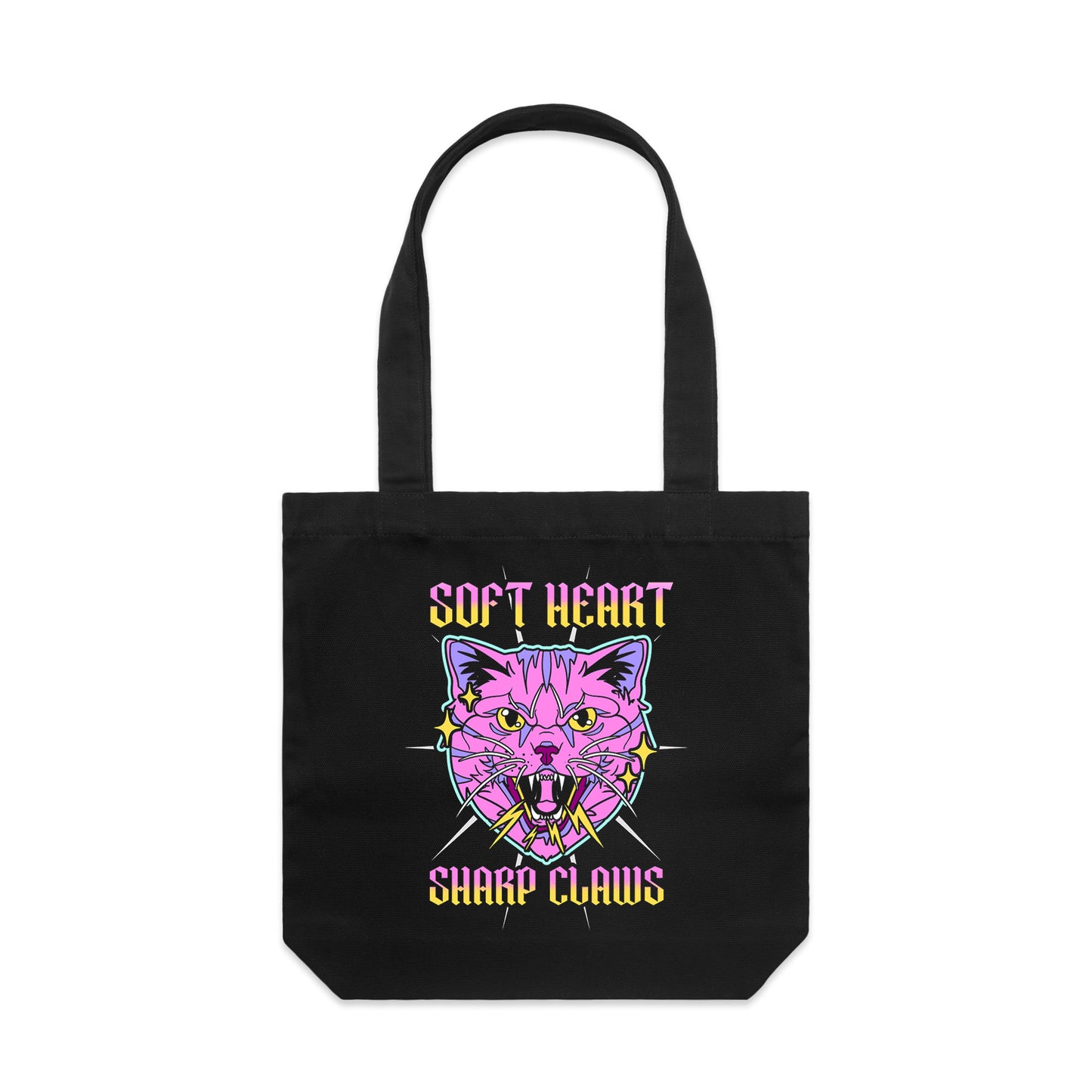 Soft Heart, Sharp Claws Tote Bag