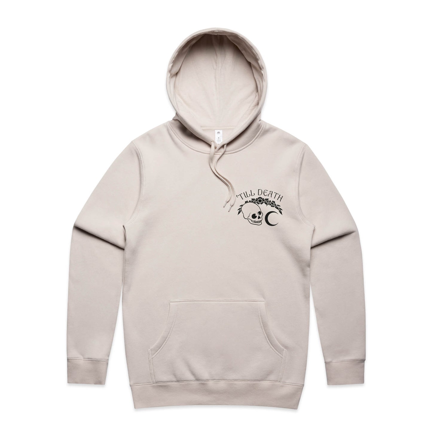 Till Death – Gothic Skeleton & Cat Graphic Hoodie