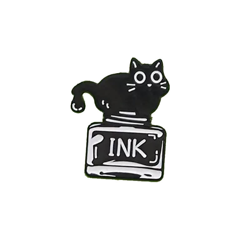 Dark and Spooky Cat Pin Badges