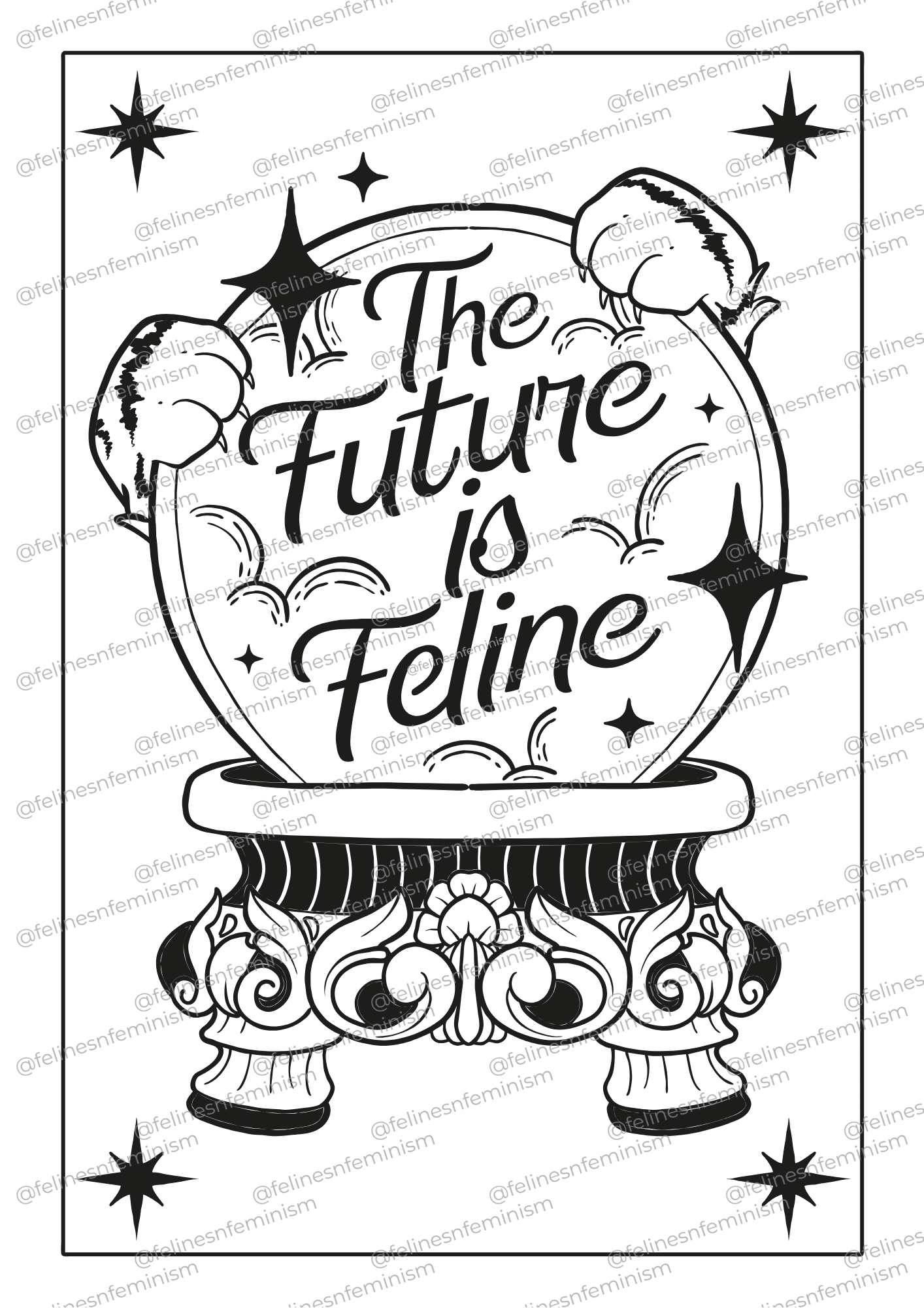 The Future is Feline Print