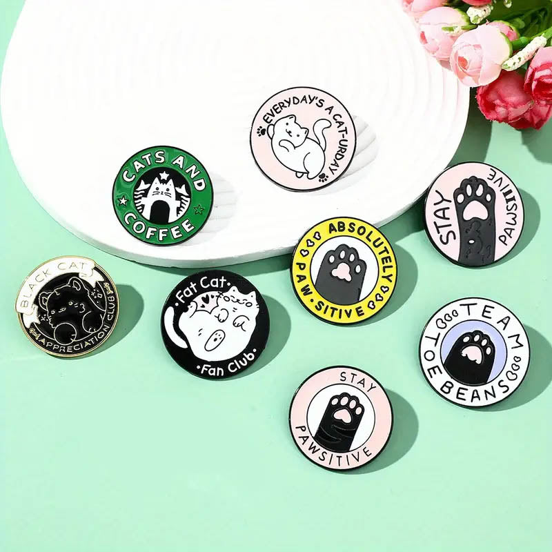 Cute Cat Pin Badge Collection