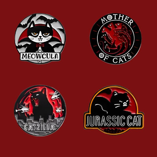 Cat Entertainment Pin Badges