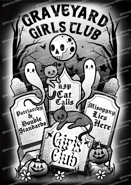 Graveyard Girls Club Print